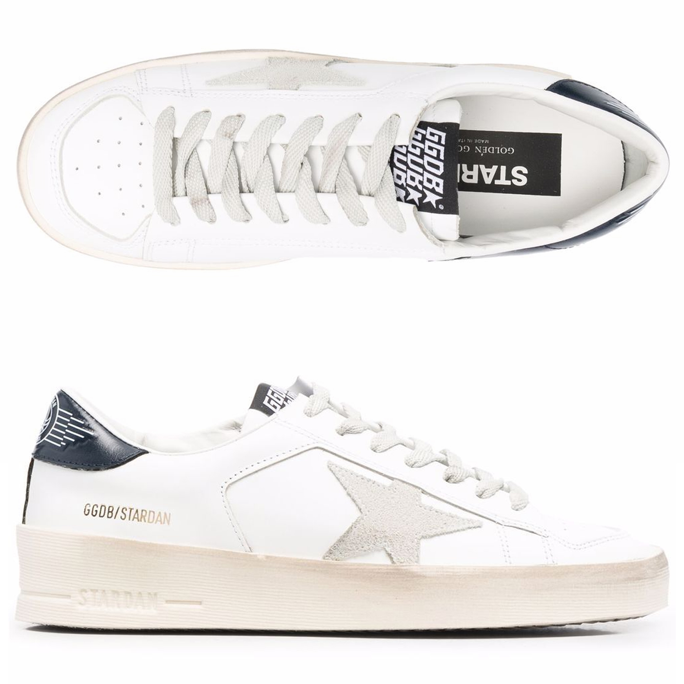 골든구스 여성 화이트 가죽 스타단 스니커즈 GWF00128F00056710220
