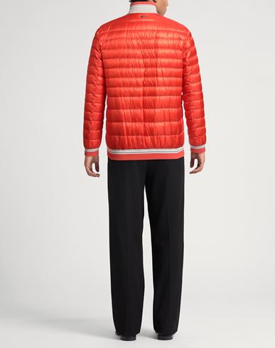 Man Puffer Tomato red Size 46 Polyamide