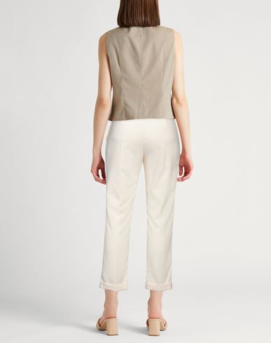 Sandro Ferrone Woman Pants Cream Size 6 Polyester, Elastane