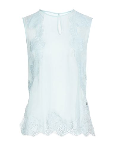 Woman Top Sky blue Size 0 Silk, Cotton, Polyamide