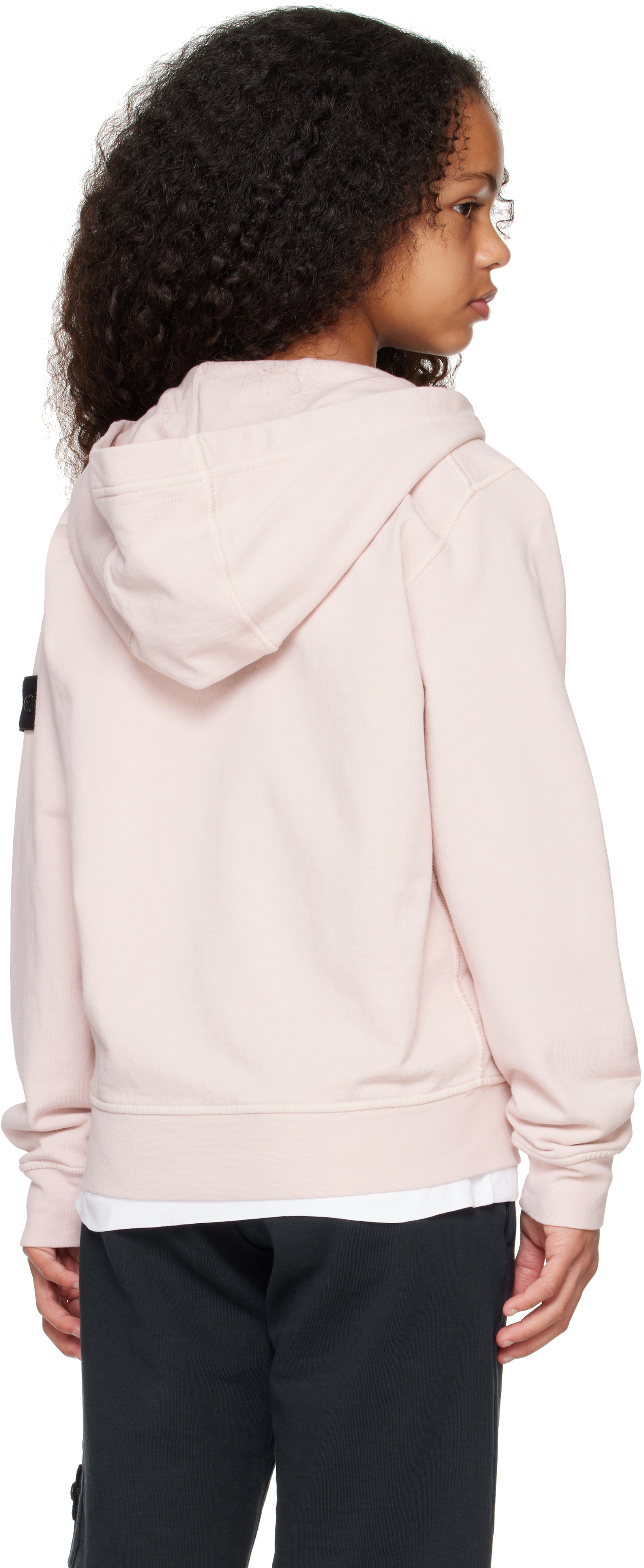 Stone Island Junior Kids Pink 60720 Organic Cotton Hoodie