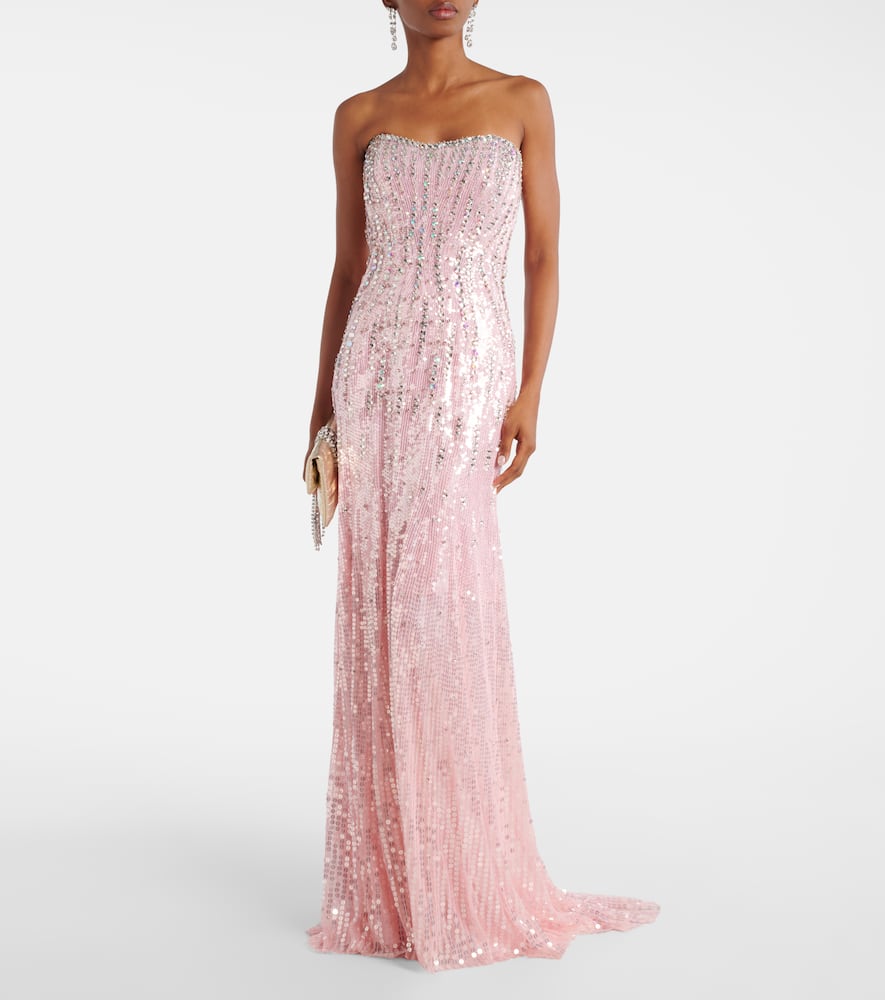 Sarai embellished bustier gown