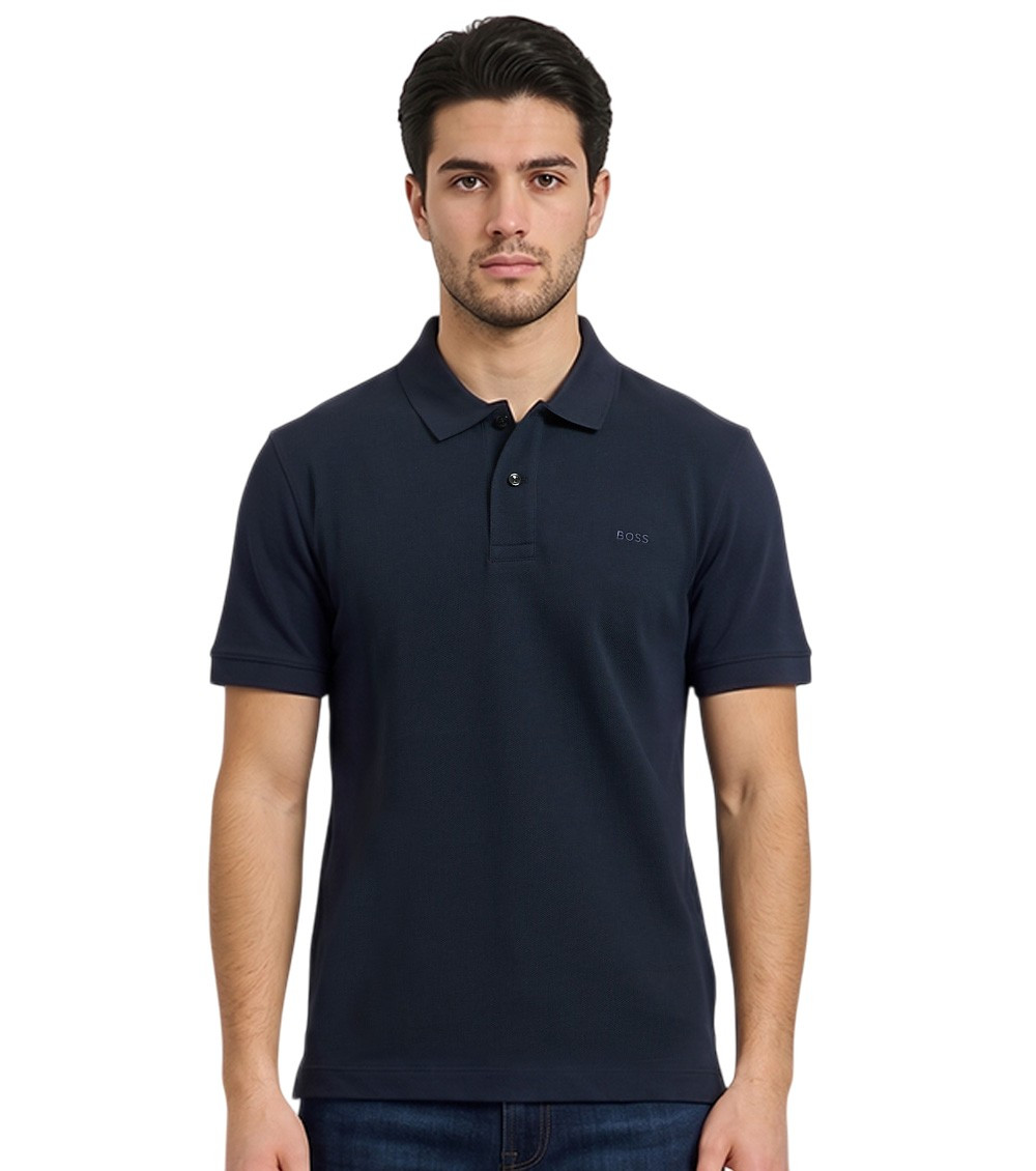 Navy Blue Logo Polos