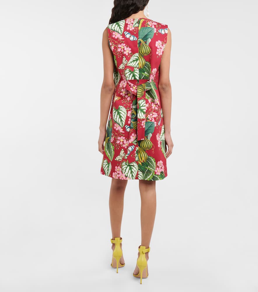 Floral cotton-blend minidress