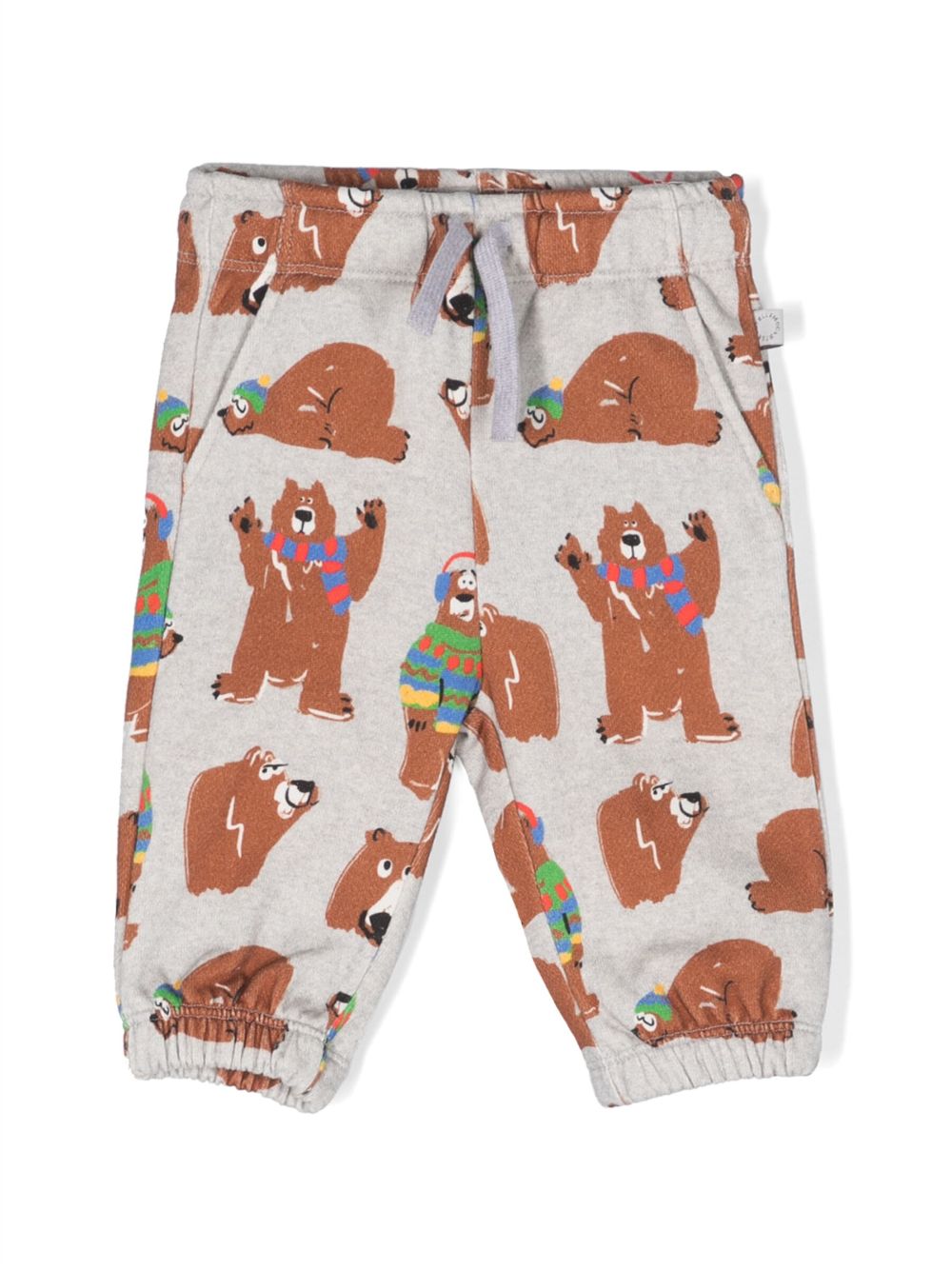 Bear-print track pants - Grey