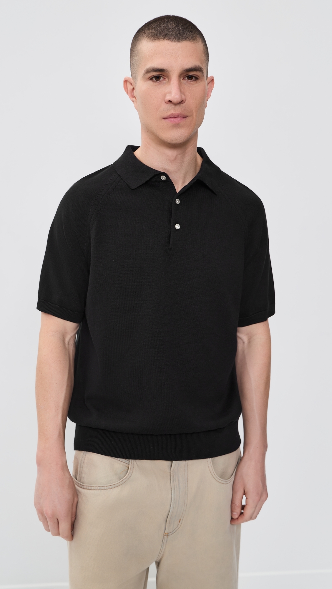 Madison Cotton Polo Black