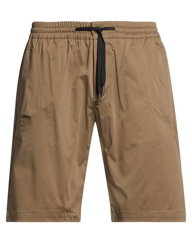 Man Shorts & Bermuda Shorts Khaki Size 30 Cotton, Elastane