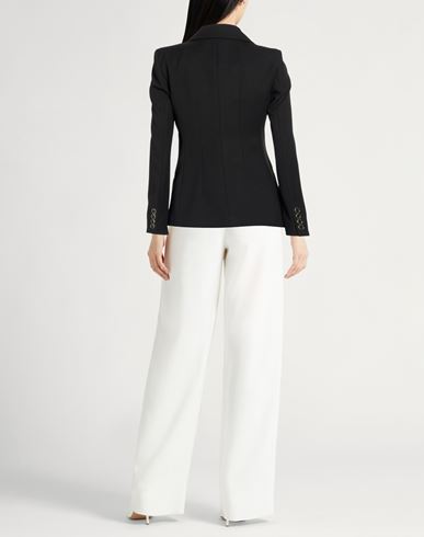 Woman Blazer Black Size 4 Polyester, Viscose, Elastane