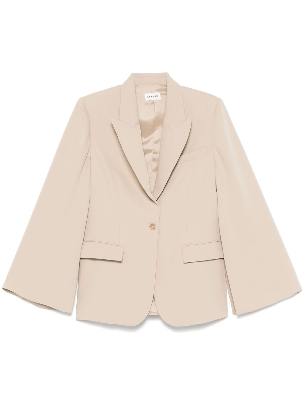 Single-Breasted Blazer — Beige