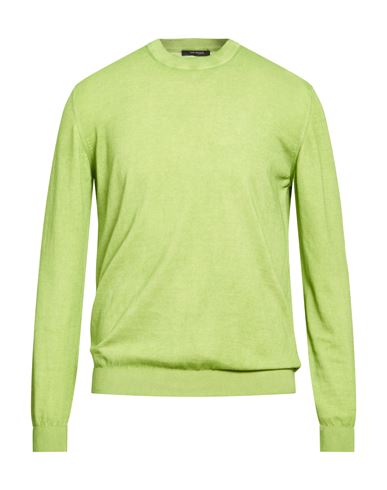 Man Sweater Lime green Size 40 Cotton