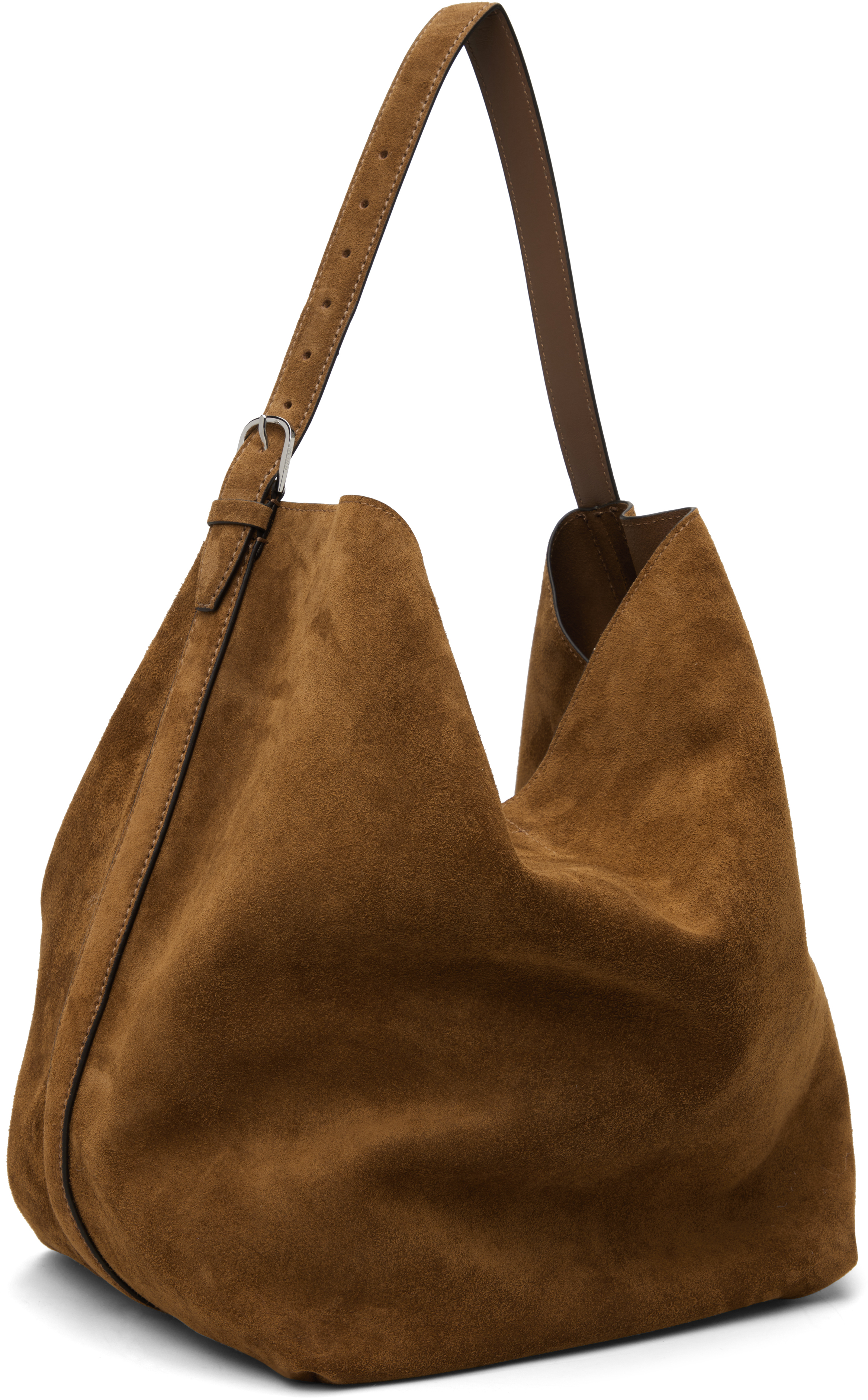 Tan Belted Suede Tote