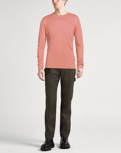 Man Sweater Coral Size 38 Linen
