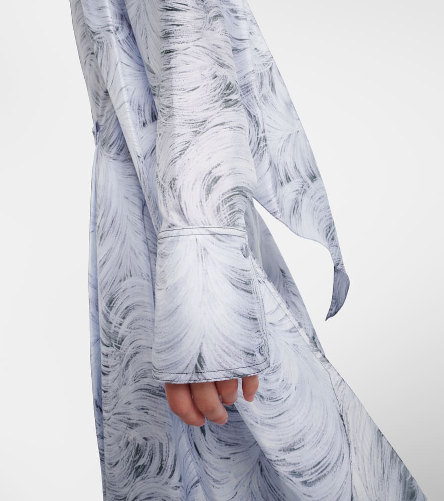 Printed silk maxi dress