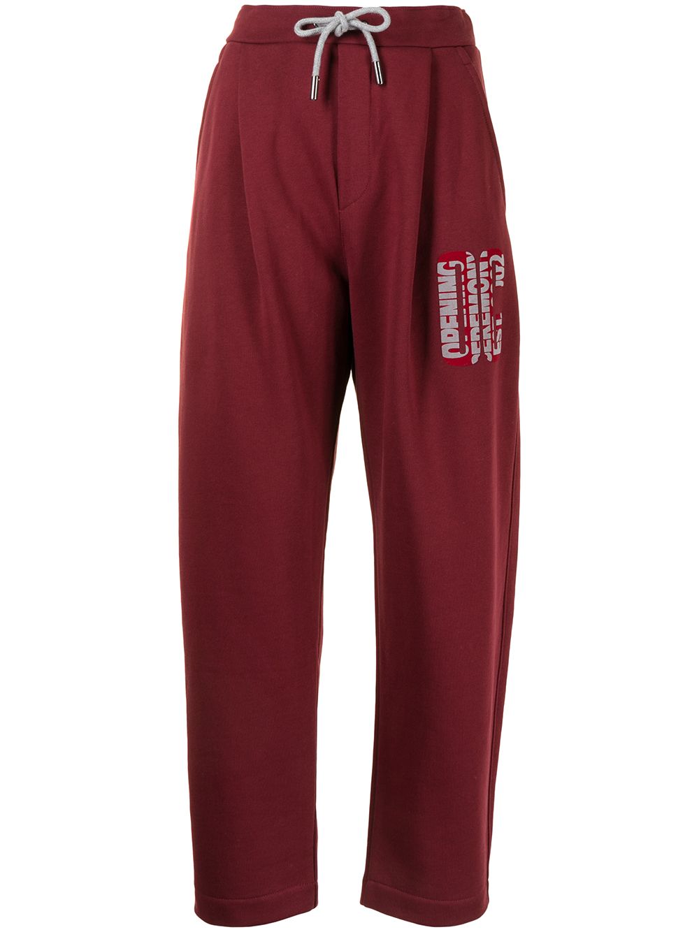 Logo-print track pants - Red