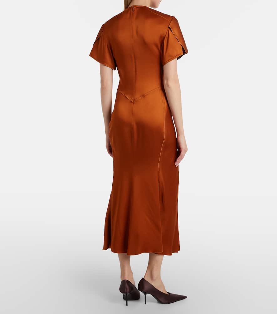 Gathered midi dress