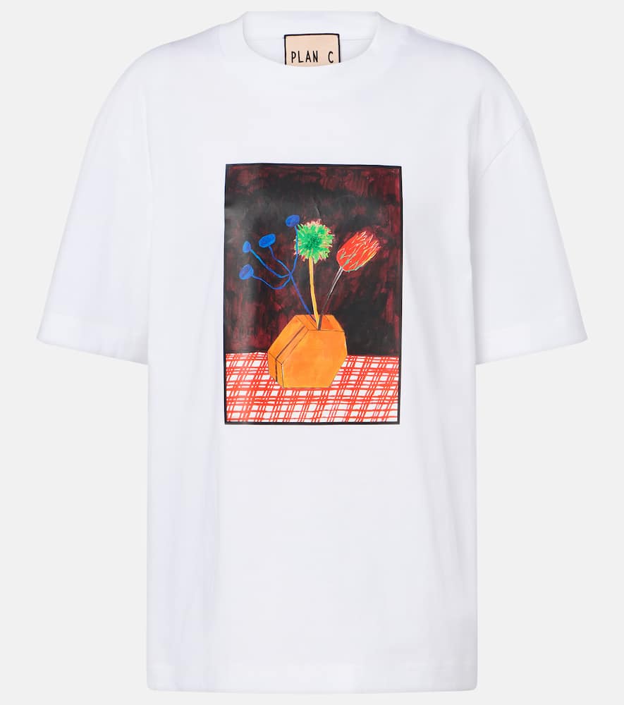 Printed cotton jersey T-shirt