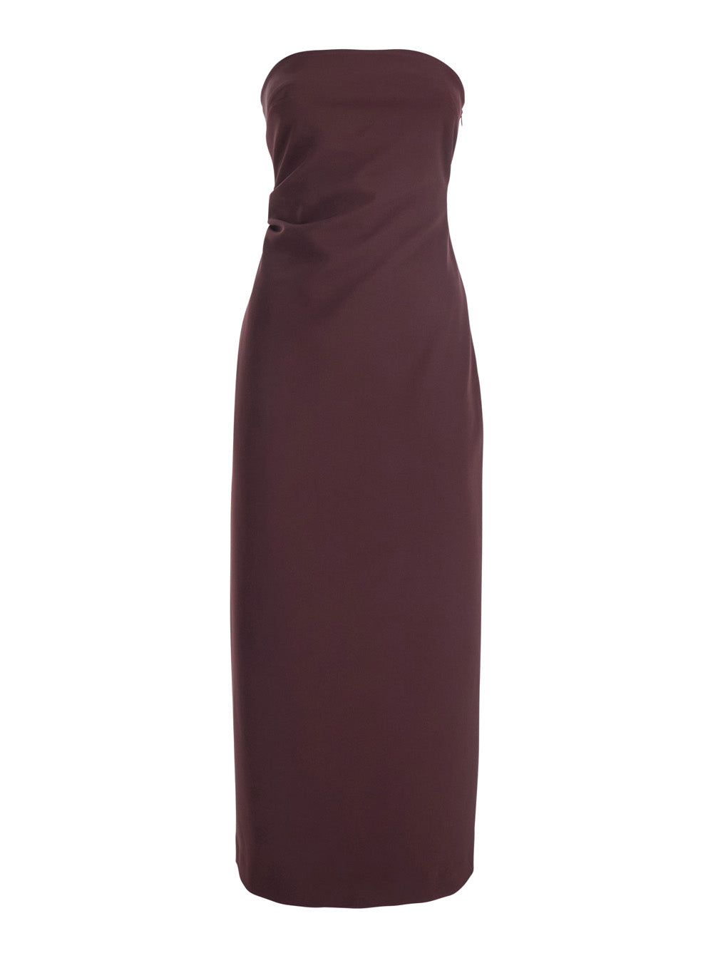 Strapless Bustier Dress — Burgundy