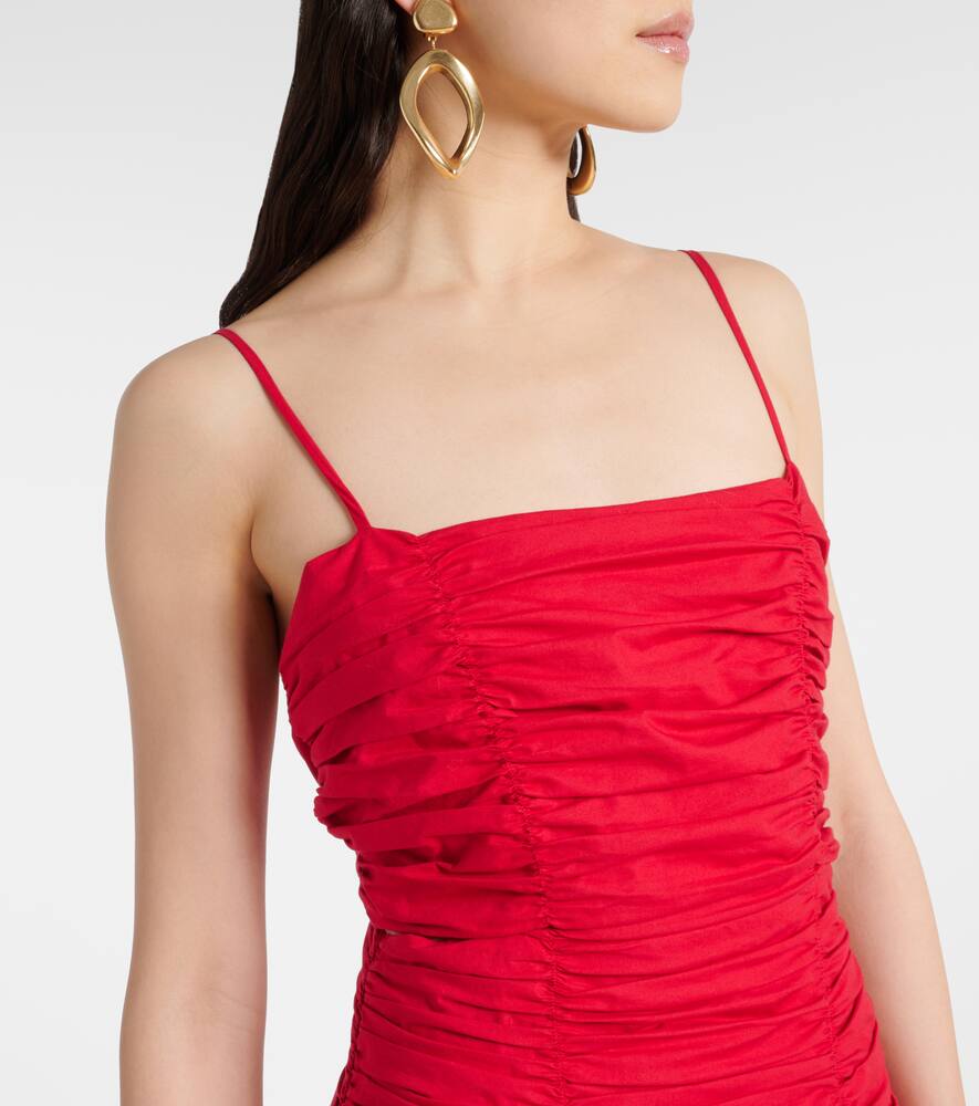 Raquel ruched cotton maxi dress
