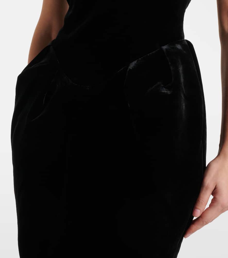 Velvet midi dress