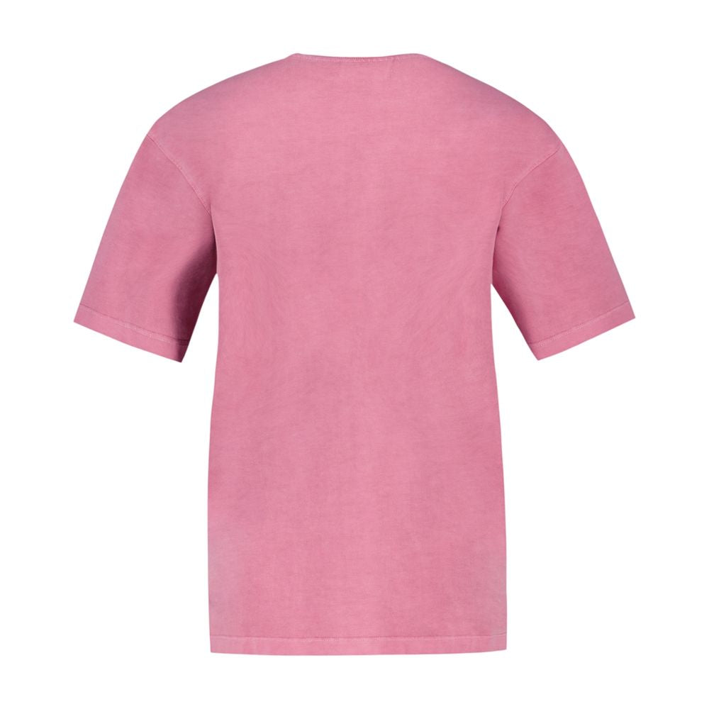 Embroidery Anglais Cotton T-Shirt — Pink