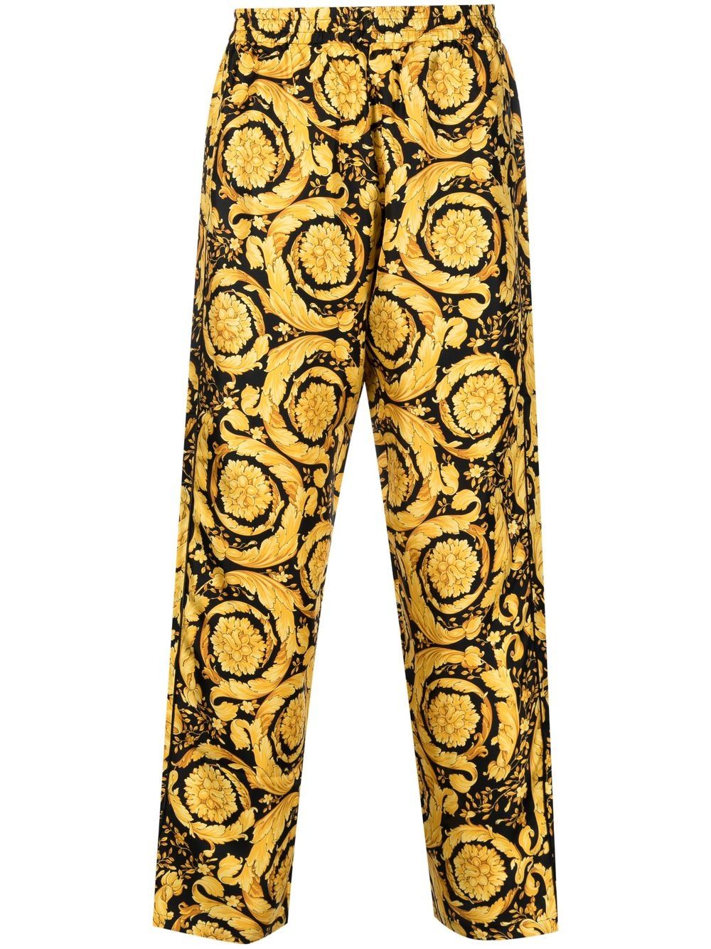 Barocco-print pajama trousers - Yellow
