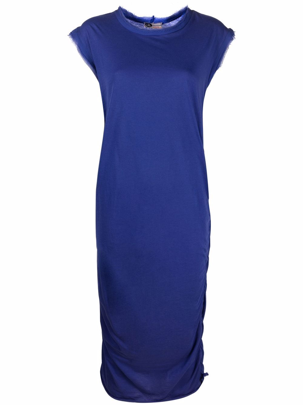 Ruched detailing shift midi dress - Blue