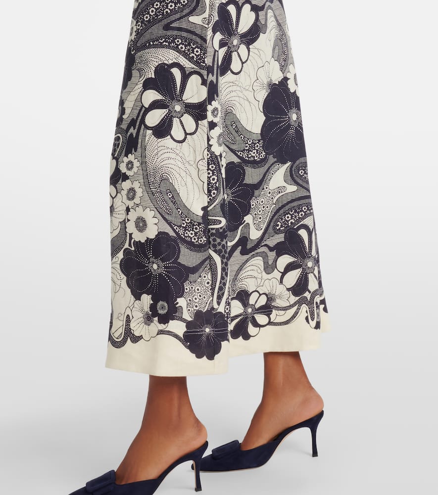 Alémais Mickey printed linen shirt dress