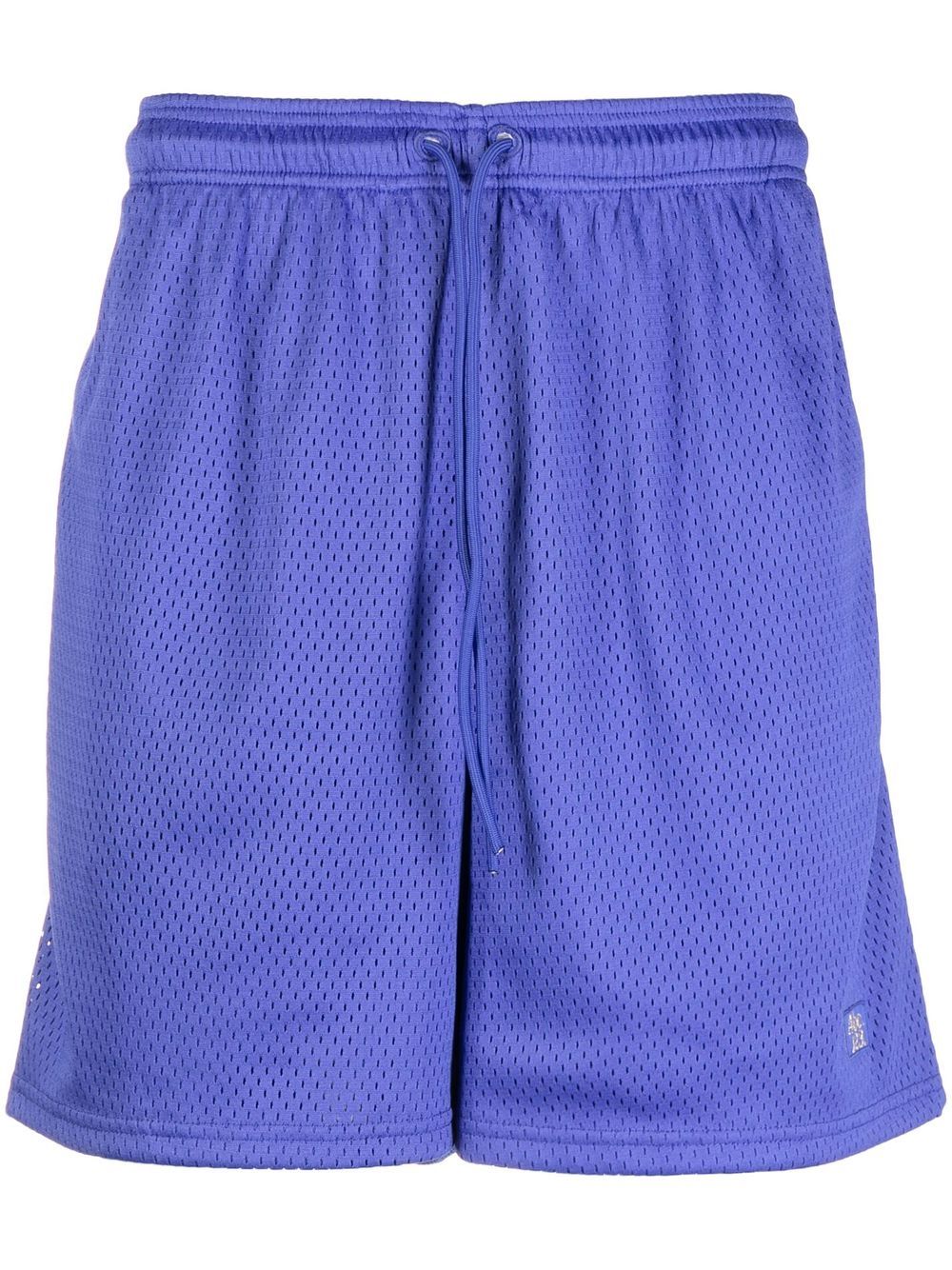 Logo-embroidered mesh track shorts - Pink