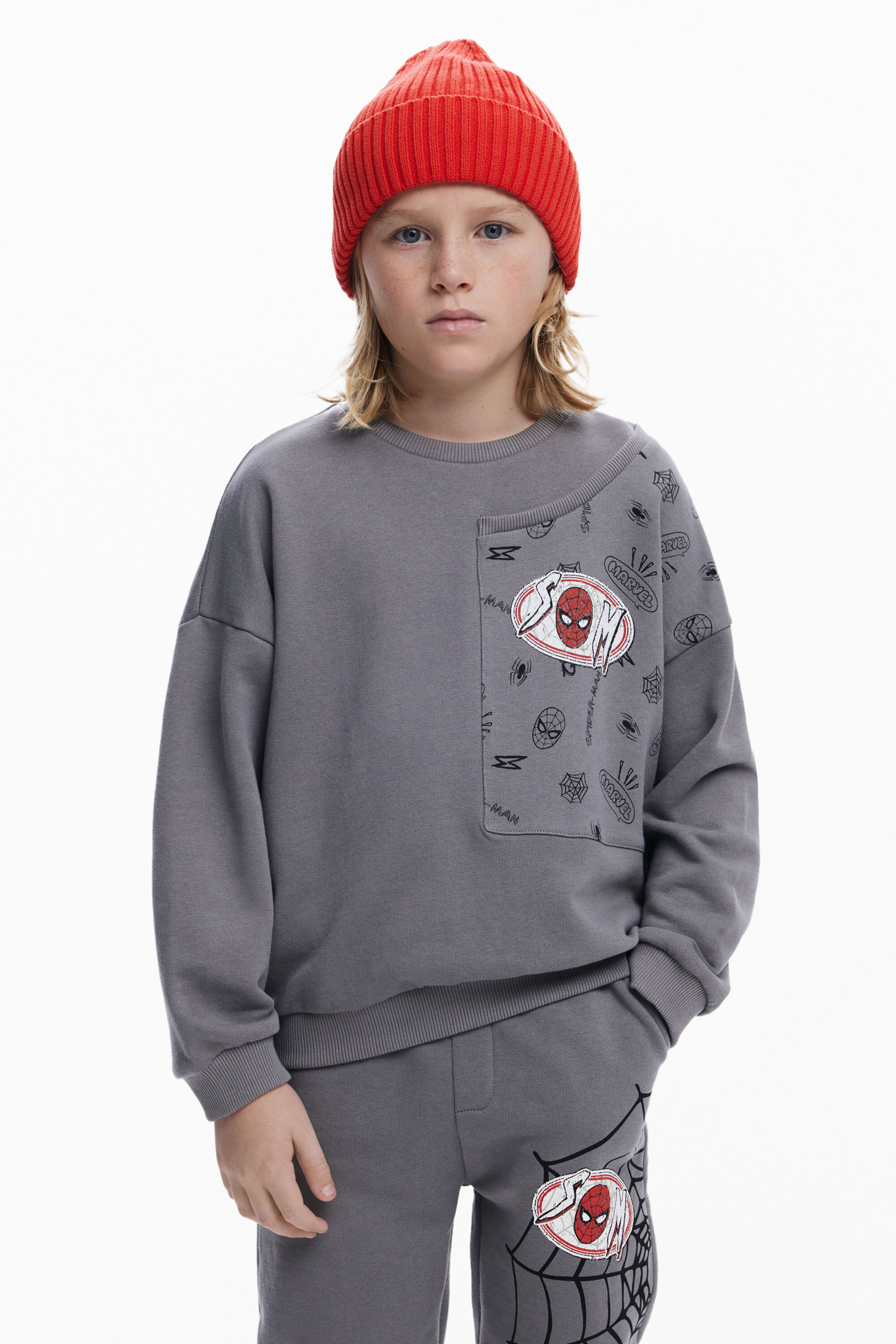 Spiderman patch sweatshirt