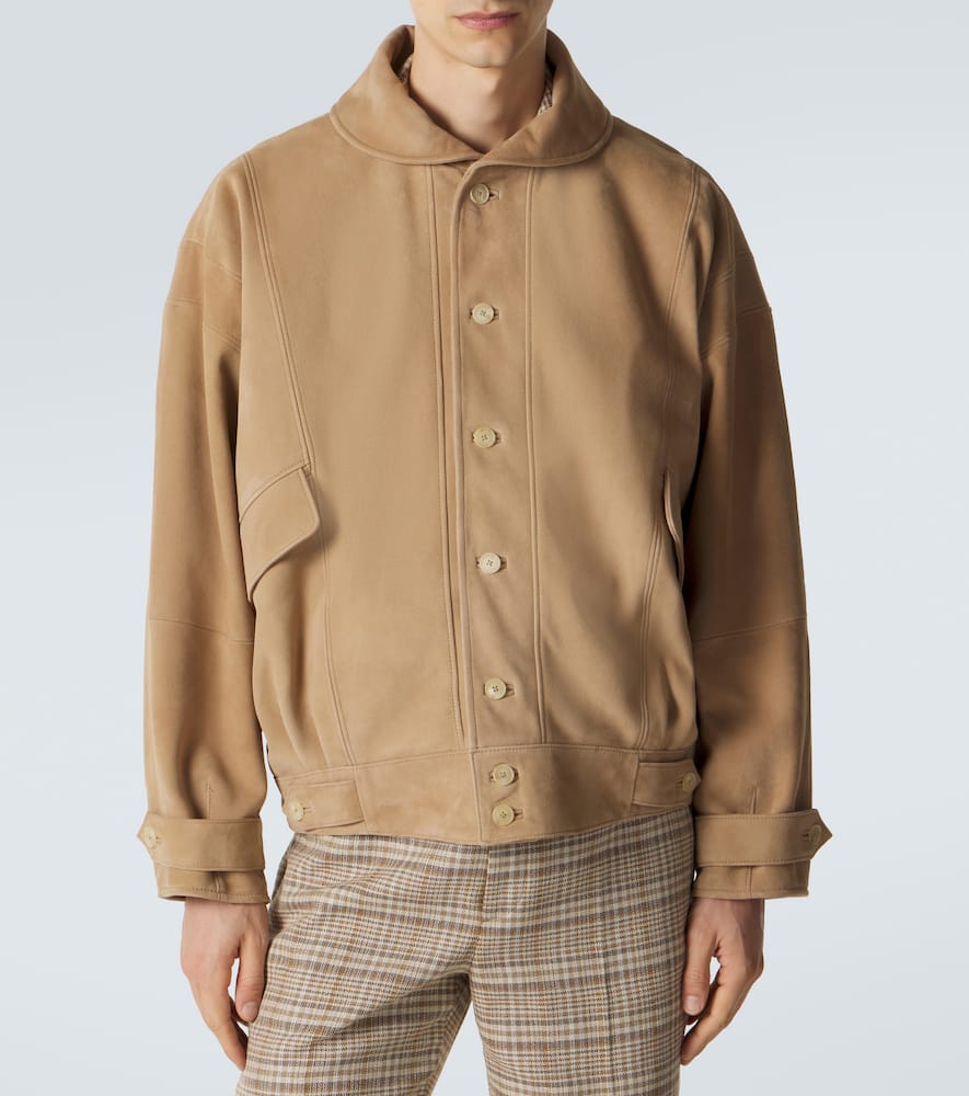 Suede blouson jacket