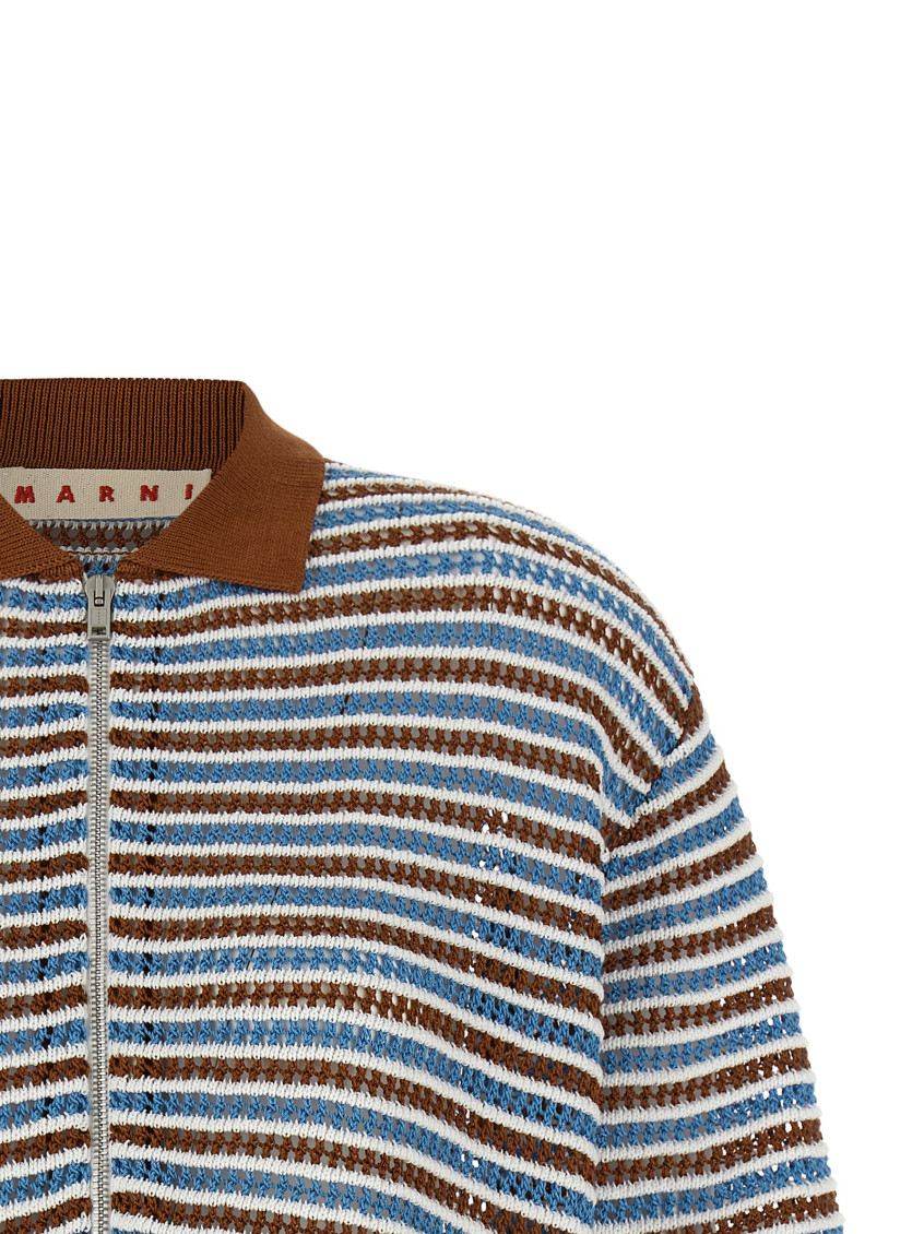 Striped Crochet Cardigan