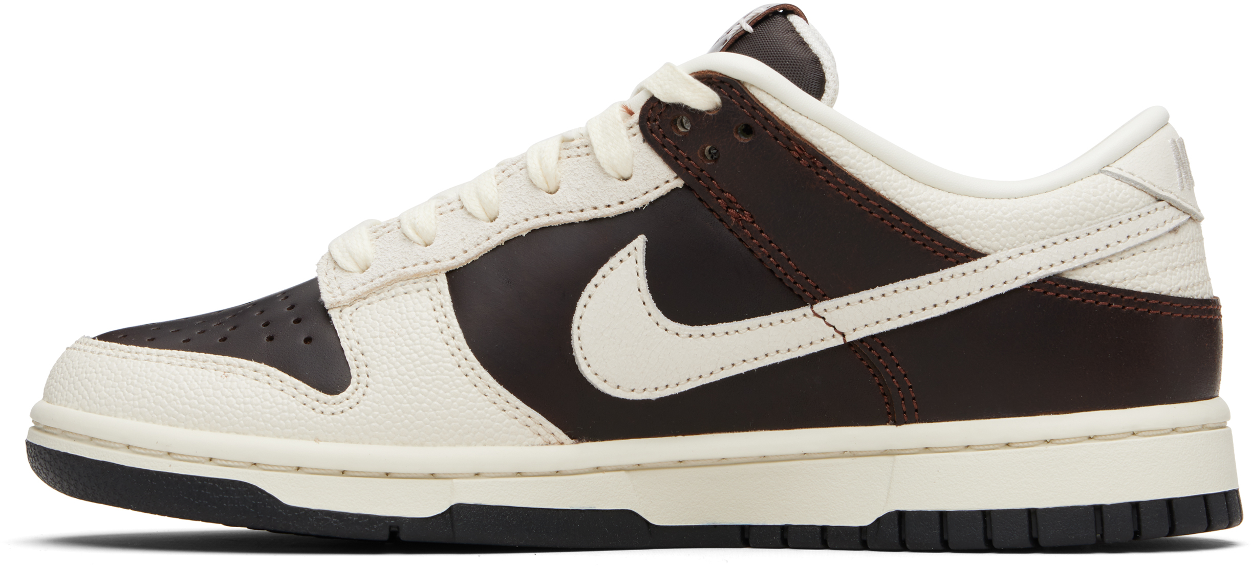 Brown & Off White Dunk Low Retro Sneakers