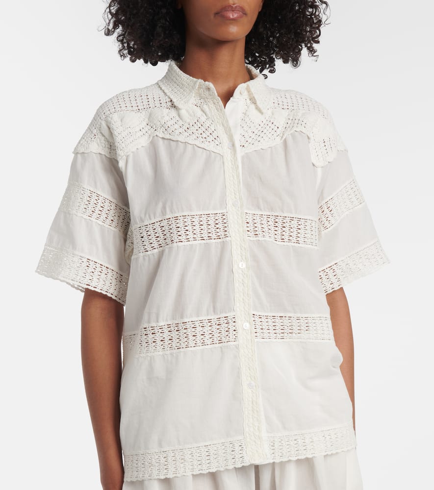 Ulla Johnson Amal paneled cotton crochet shirt