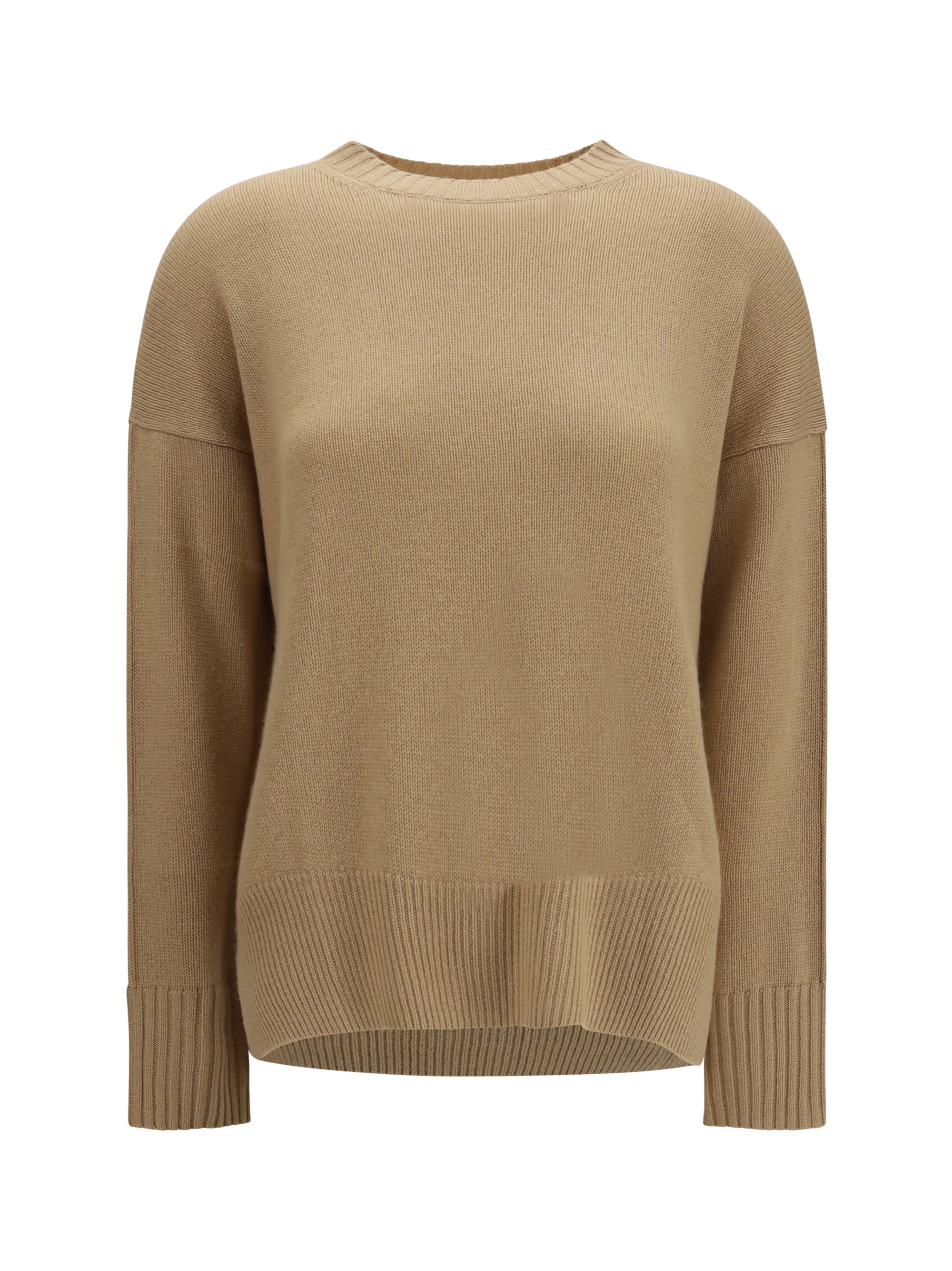 Cashmere Crewneck Sweater — Beige