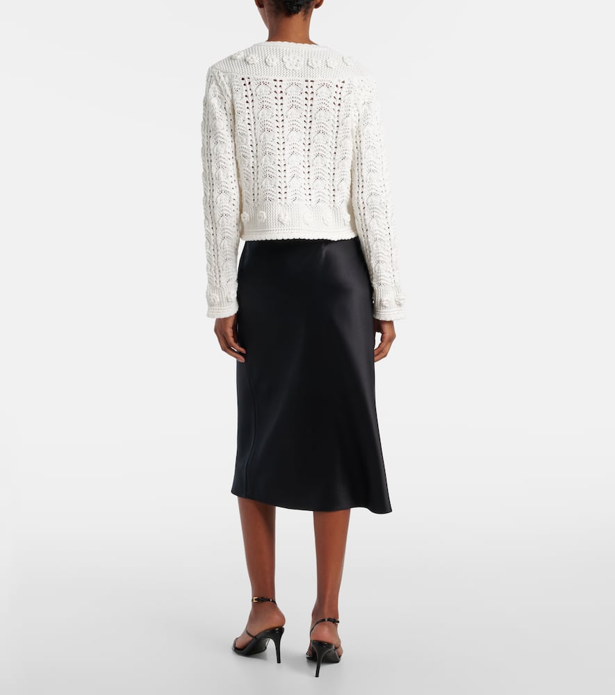 Kyra open-knit cotton cardigan