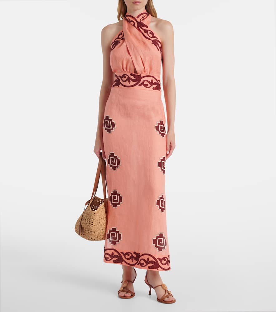 Energetic Patterns linen maxi dress