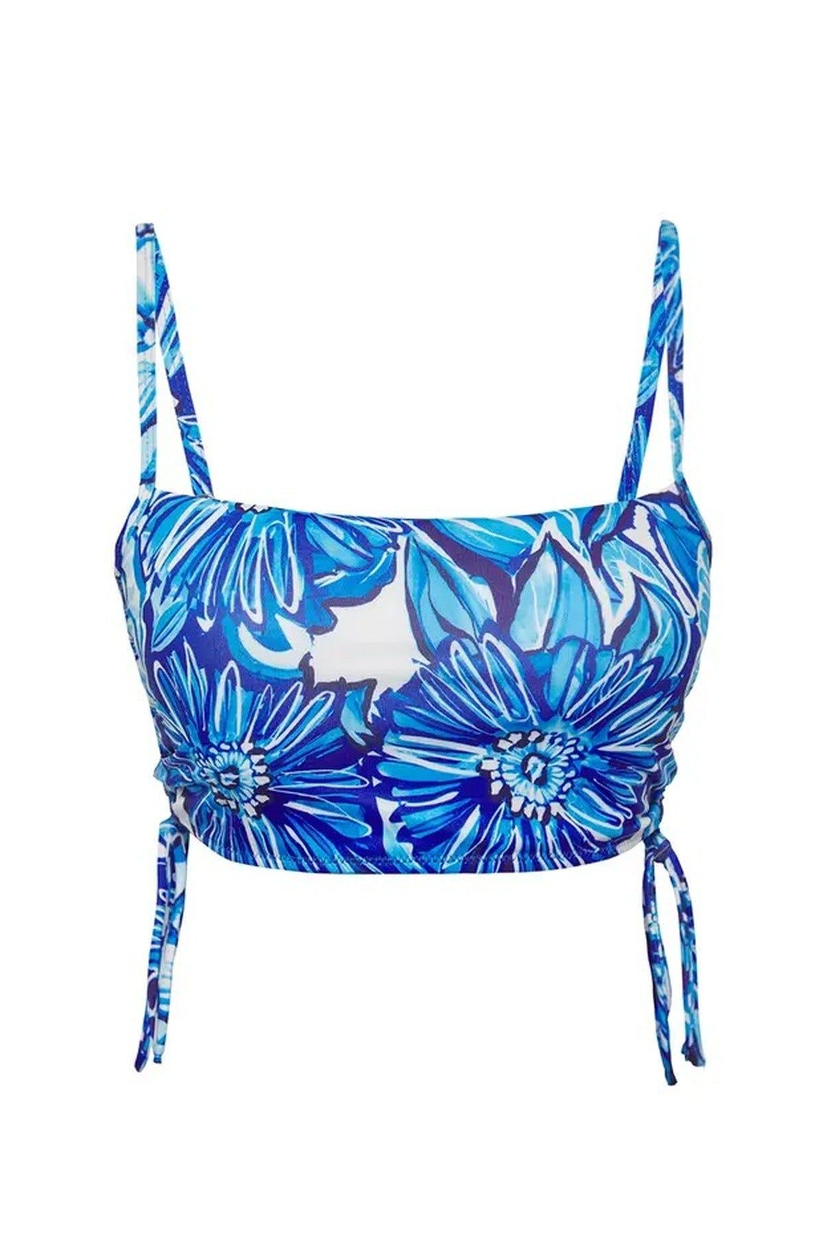 Wovcor Square Neck Ruched Side Detail Bikini Top