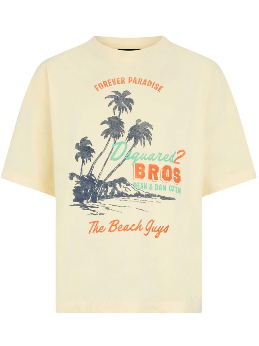 Dsquared2 - graphic logo crew neck short sleeve t shirt