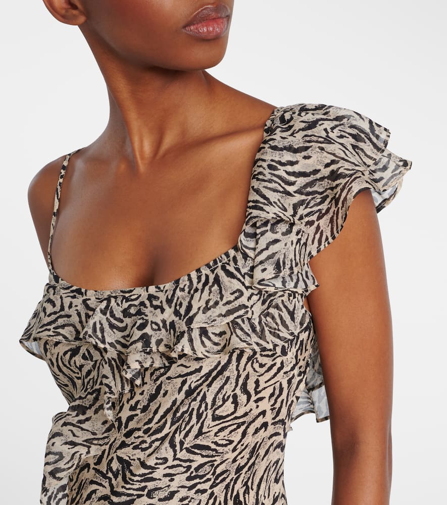 Ester silk crêpe de chine maxi dress