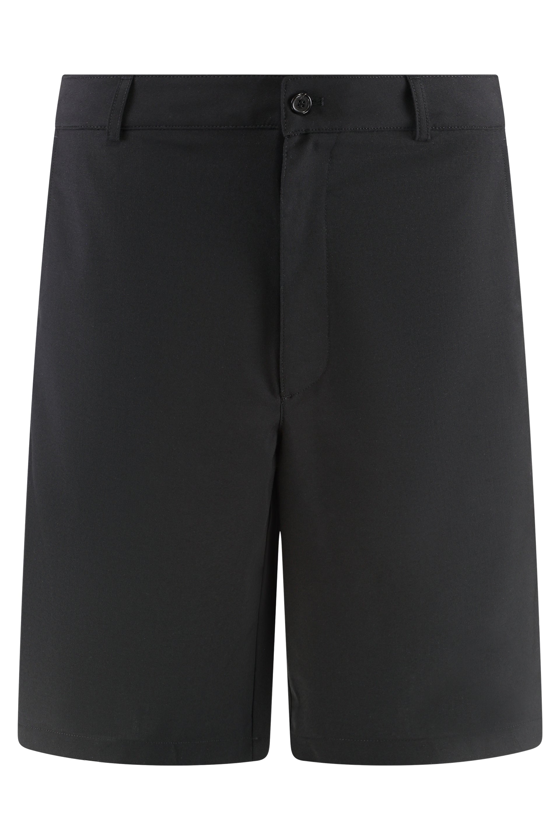 Wool-Blend Techno Fabric Bermuda Shorts — Black