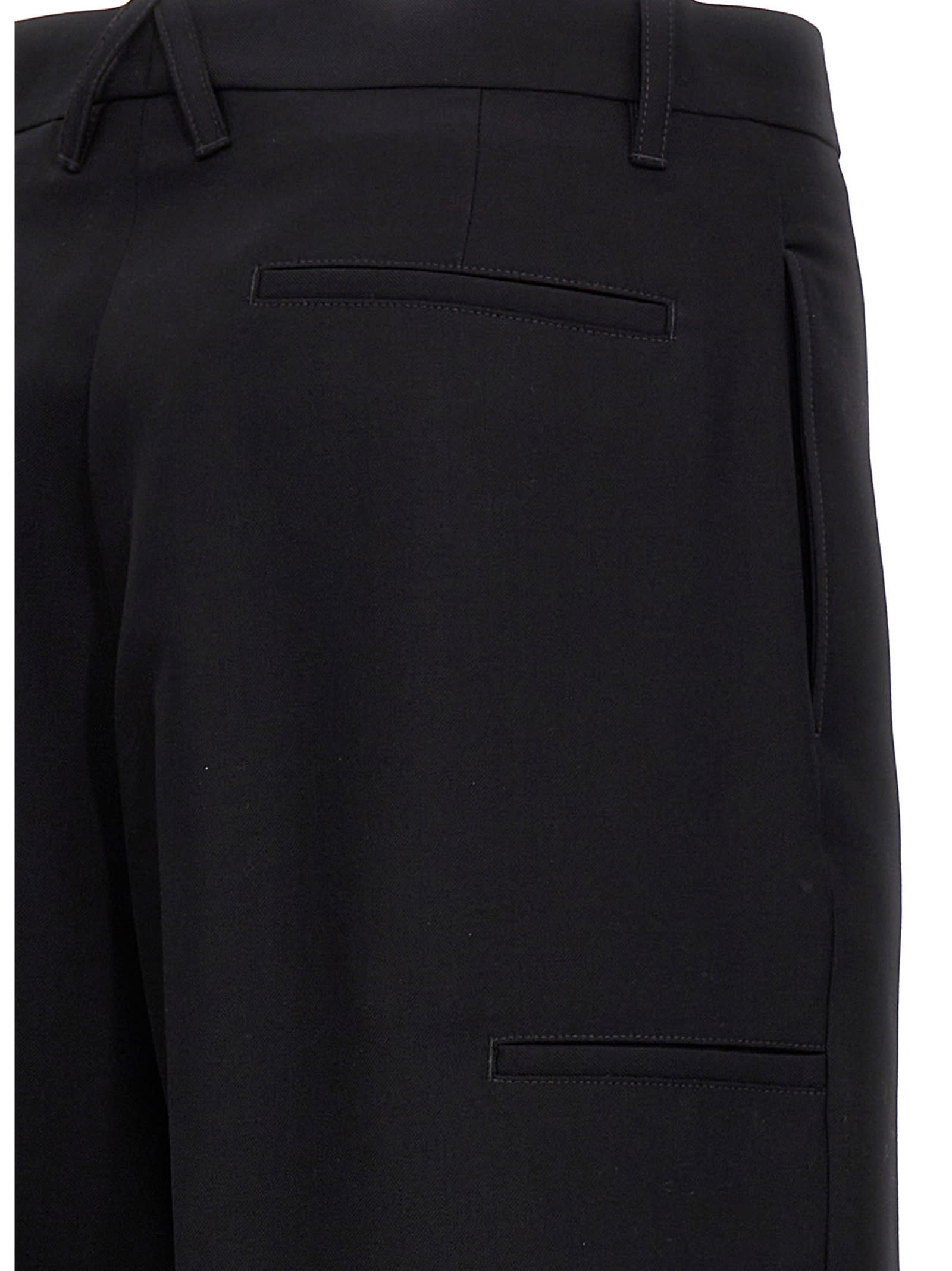 Wide-leg wool suit trousers - TAP SHOE NO COLOR