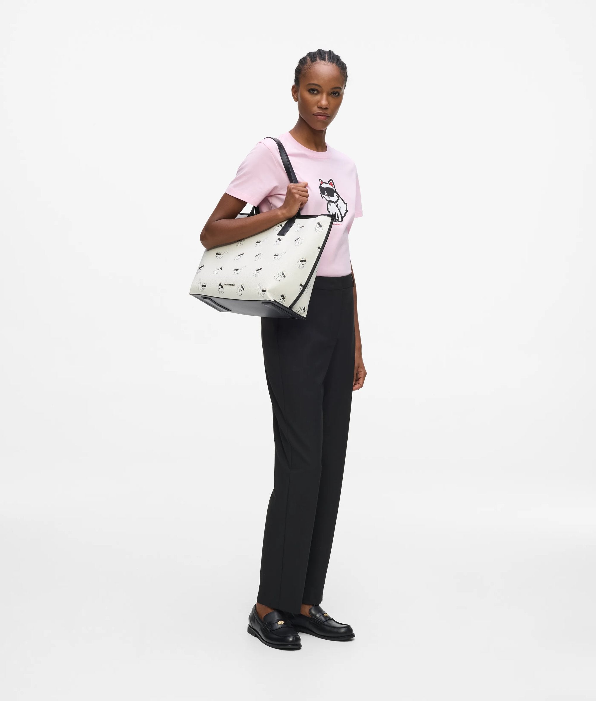 Karl Lagerfeld - Ikon Choupette Binding Tote Bag, Woman, Beige, : One
