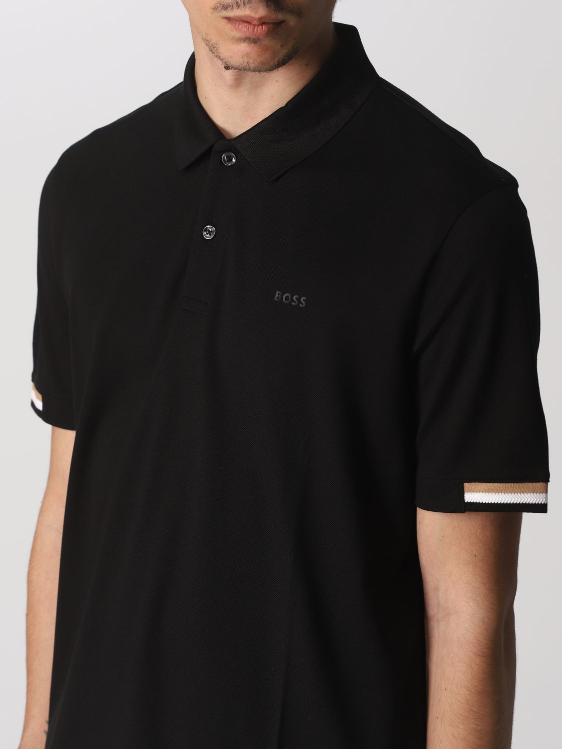 Polo Shirt Men color Black
