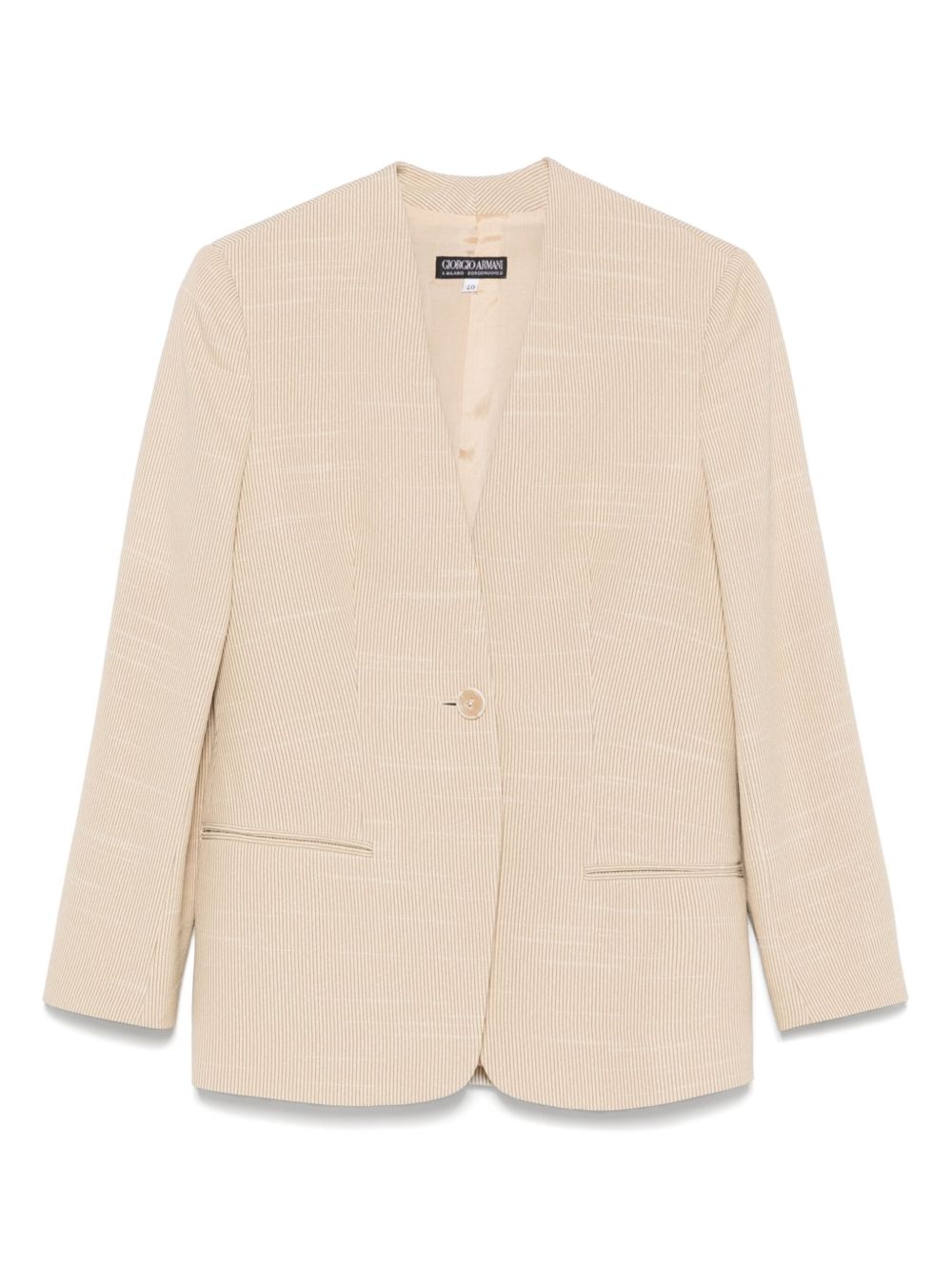 Giorgio Armani Pre-Owned 1990s striped jacket - Neutrals