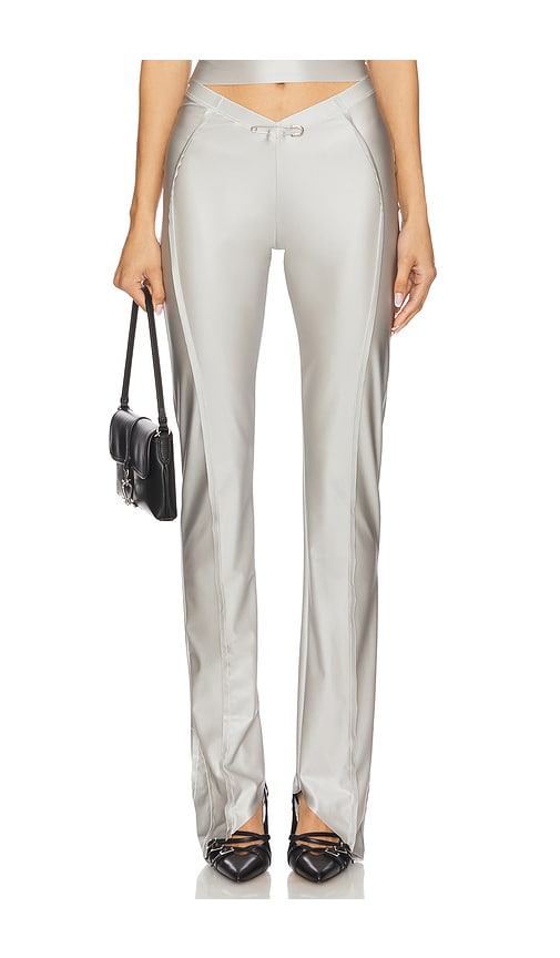 SAMI MIRO VINTAGE Asymmetric Pant in Metallic Silver, grey. -  XS also in