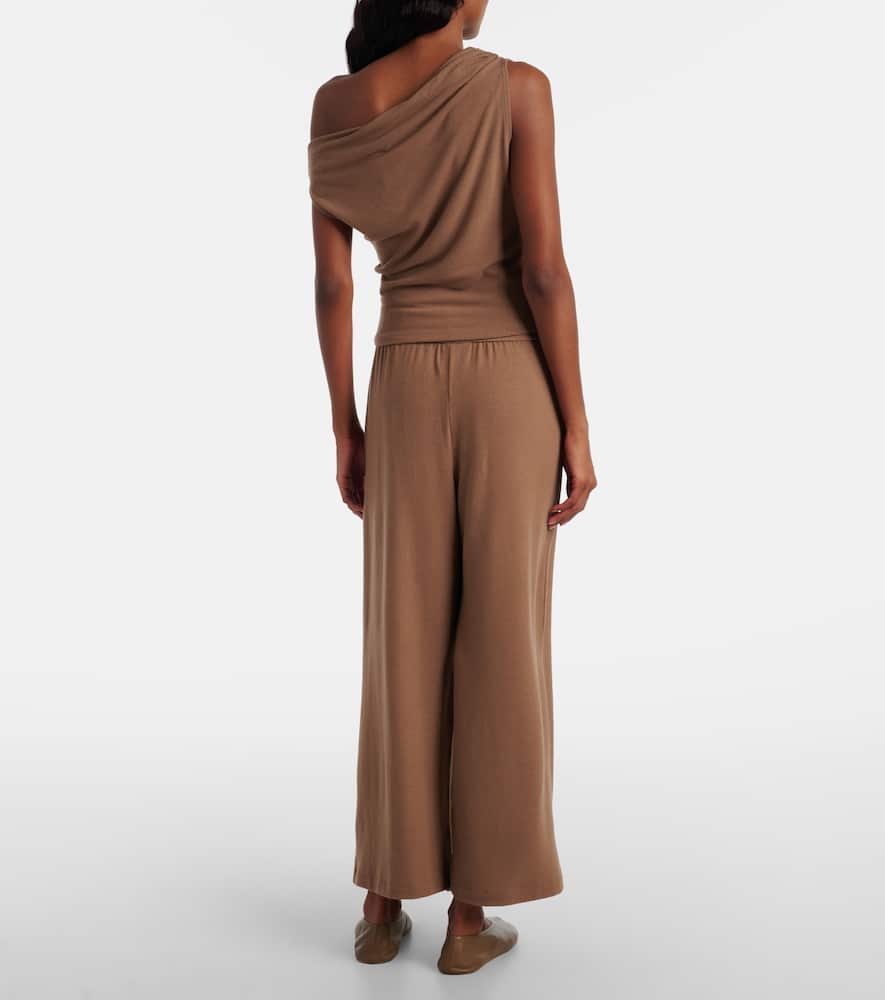Lauren asymmetric jersey top