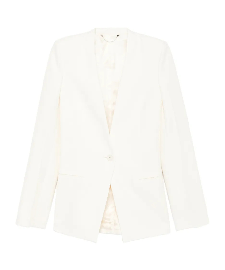 Collarless blazer