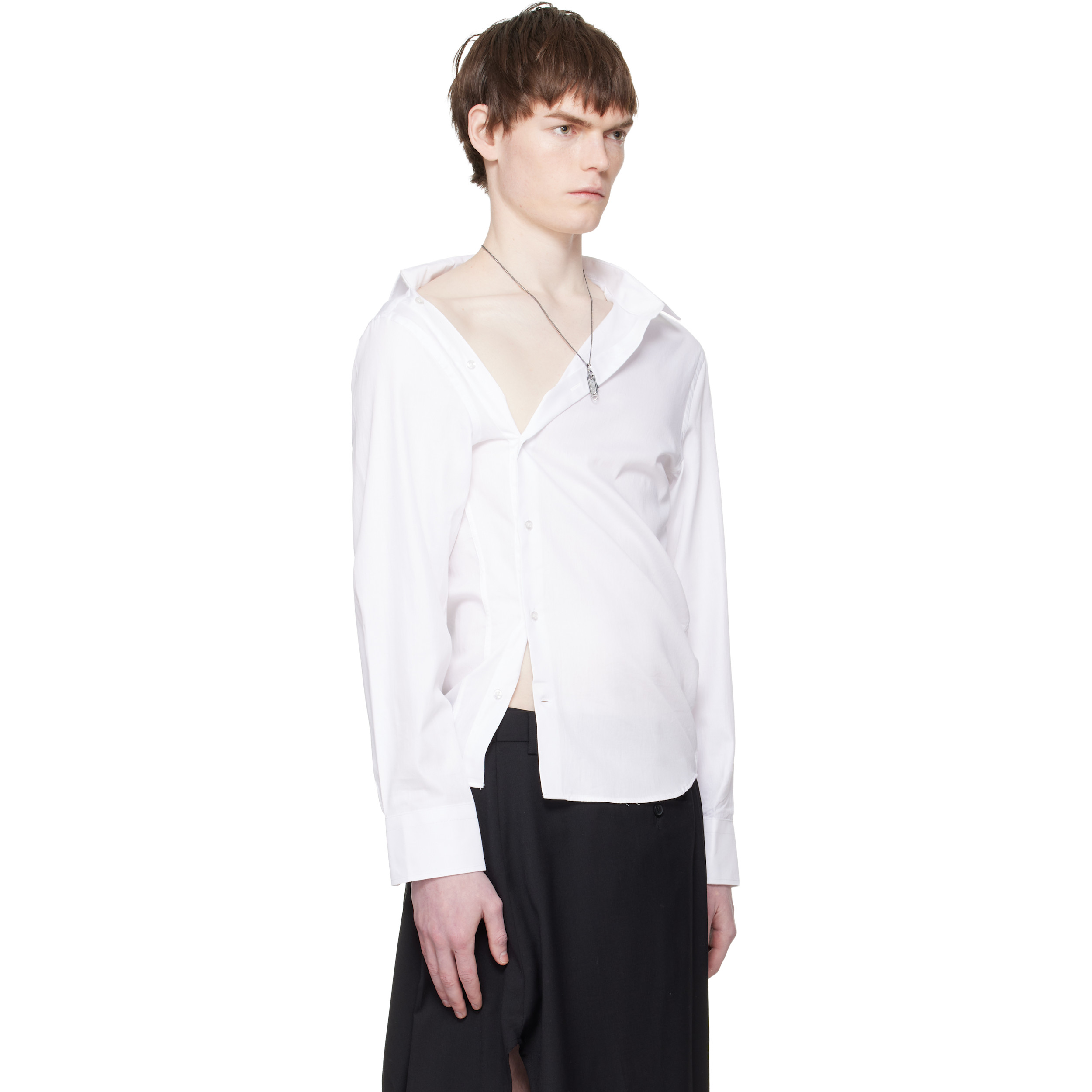 White Asymmetric Shirt