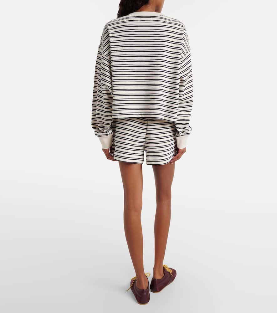 Amy striped cotton jersey shorts