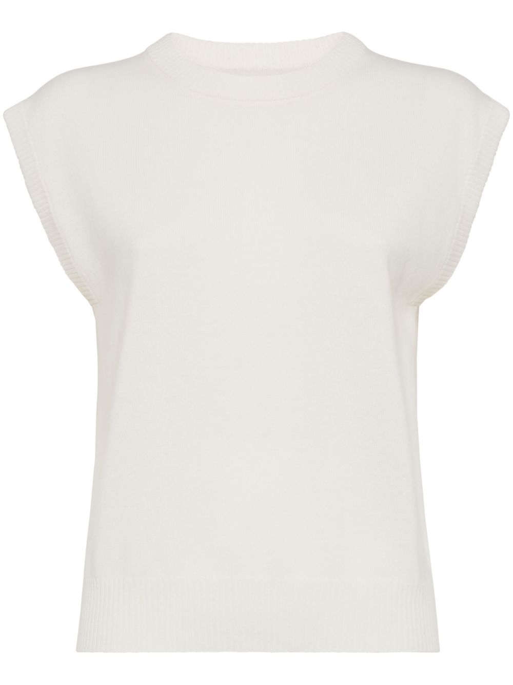 Monili-detail vest - White